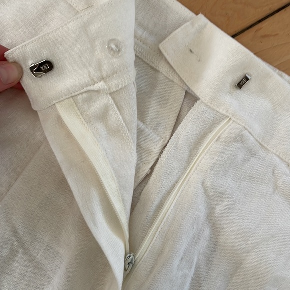 NWT Linen Anthropologie large white pants linen - Picture 4 of 9
